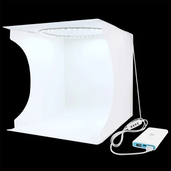 31cm Pritemdomi Photo Light Box Mini Sulankstomas Foto Studija Lauke Fotografijos LED Švieslentę Studija Fotografavimo Palapinė Box Kit & 6 Backdrops