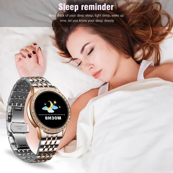 LIGE Smart Watch Moterų Fitneso Seklys atsparus Vandeniui Pedometer Širdies ritmas, Kraujo Spaudimo Monitorius, Skirta 