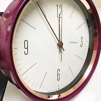 Šiaurės Prabanga Kūrybos Silent Sieninis Laikrodis Šiuolaikinės Mados Kvarcinis Laikrodis Namų Puošybai Miegamasis Laikrodis Žiūrėti Punch-nemokamai Pakabinti Laikrodis