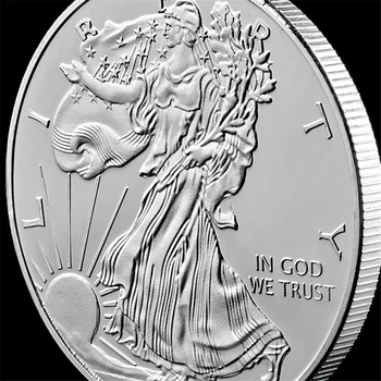 Amerikos Deivė Replika 1 Trojos Uncija Laisvės Statula Ereliai Sidabro Padengtą Progines Monetas