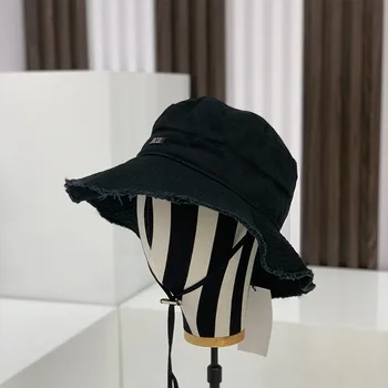 Dizaineris Klasikinis Metalo Raidžių Kibirą Skrybėlių Mados Prancūzų Moteris, Žvejys Skrybėlę Prabangos Prekės Skrybėlę Kibiro Kepurę Vyrų Teisingai Prekės