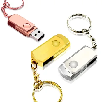 Pen Ratai Metalo USB Flash Drive128GB 256 GB Raktų Žiedas USB Stick Pendrive Memory Stick 16GB 32GB 64GB 8 GB Flash Diskas Usb 2.0 U Disko