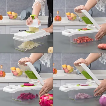 Mandoline Daržovių Vaisiai Slicer Cutter Daugiafunkcinis Bulvių Skustukas Morkų Tarka Nutekėjimo Krepšelį Virtuvės Tarka Salotos Maker 