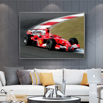 Michaelis Schumacheris, Mercedes Amg F1 Plakatai, Drobė Spausdinti Šiaurės Šalių Sienos Meno Nuotrauką Kambarį Namo Apdaila Frameless