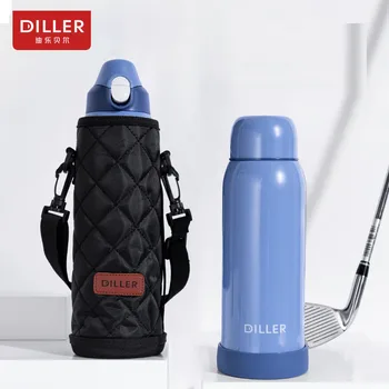 Diller Sporto Termosas 1L Vandens Butelis Šilumos Butelį Kelionės Vakuuminių Kolbų Nešiojamų Termo Puodelis Su Maišas