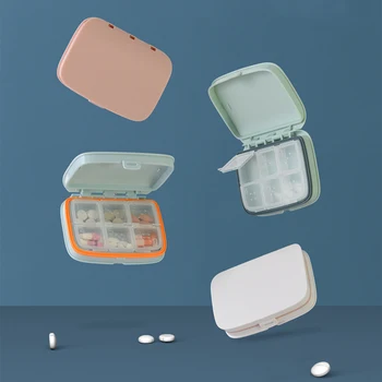 Nešiojamų Tabletes Atvejais, Mini Kelionės Talpinimo Tablet Konteinerių 4/6 Lizdas Tablečių Dėžutė Vandeniui Moteriška Skrybėlaitė Drėgmei Medicina Dėžutę