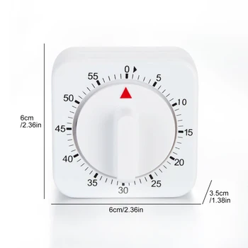 Virtuvės balta Laikmatis Chronometras 60 Min. Mechaninis Laikmatis su Žadintuvo Virtuvės Valgių Utilidades Domesticas Para Cozinha