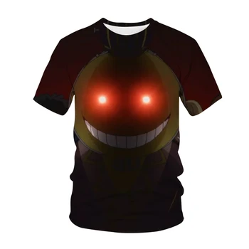 Žmogžudystė Klasėje 3D Print T-Shirt Vyrai Moterys Mados O-Kaklo trumpomis Rankovėmis Marškinėliai Anime Harajuku Hip-Hop Tees Viršūnes Drabužiai