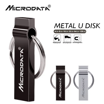 Didelės Spartos USB 2.0 Mini Flash Drive 16GB 32GB 64GB 128GB Pendrive Vandeniui Metalo usb 