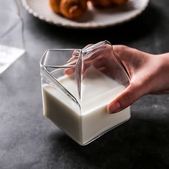 Pieno Stiklinę Karšto Pardavimo Kūrybiškumą Kvadratinė Dėžutė Pieno Taurės Mikrobangų Krosnelė Galite Šilumos Kūrybos Namų Virtuvės Stalo Pusryčiai Puodeliai