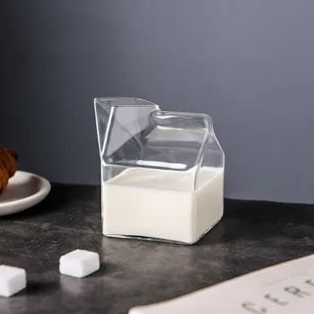 Pieno Stiklinę Karšto Pardavimo Kūrybiškumą Kvadratinė Dėžutė Pieno Taurės Mikrobangų Krosnelė Galite Šilumos Kūrybos Namų Virtuvės Stalo Pusryčiai Puodeliai