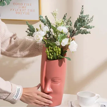Kūrybinio Veido Vazonus Vaza Plastikinių Gėlių Arrangment Pasakų Sodo Puošmena Papuošalai Darbastalio Ekrano Amatų Sausų Gėlių Vaza