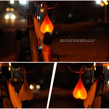 Silicio Vandeniui dviračių Galiniai Žibintai LED Širdies Kamuolys Kiaušinių Saugos Šviesos Meilė Širdyje tipo jojimo žibintai dviračių Priedai