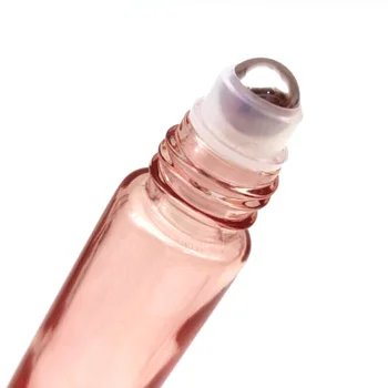 30pcs 10ml Rožinės Spalvos Storio Stiklo konstrukcija Dėl eterinio Aliejaus Tuščio Kvepalų Buteliuko Roller Ball butelį Kelionės