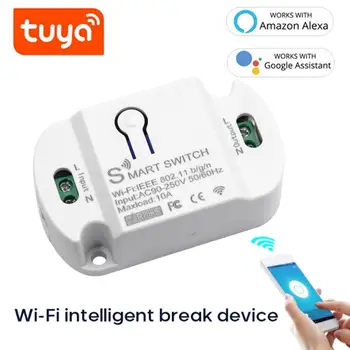 Tuya Smart Wifi 10A Jungiklis Laikmatis Belaidžio Jungikliai Protingo Namo Automatizavimo Suderinama Su Alexa 