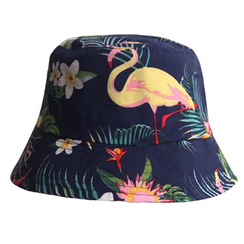 Kibiras-Kepurės Gėlių Flamingo Saulės Vyrai Moterys Žvejys Katinas Medvilnės Mados Anti-sun Bob Panamos Skrybėlė Hip-Hop Gorros Bžūp