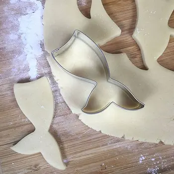 Cookie Cutter Undinėlės Uodegos Formos Sausainių Pelėsių Nerūdijančio Plieno Minkštas Karpymo 