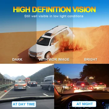 Automobilių Brūkšnys Cam Vaizdo įrašymo Galinio vaizdo Kamera, DVR 32G TF Kortelę 1080P HD Dvigubo Objektyvo Naktinio Matymo Auto DashCam galinio vaizdo Priedai