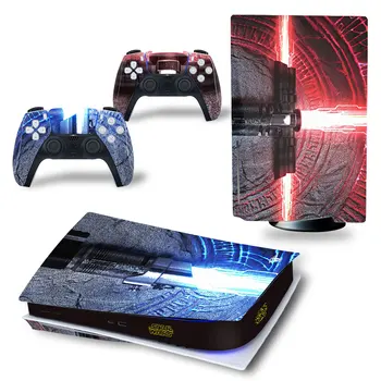 Stebuklas Star Wars PS5 Disko Odos Lipdukas, Decal Padengti 5 PlayStation Konsolės ir 2 Kontroleriai PS5 Disko Odos, Vinilo Įklijos