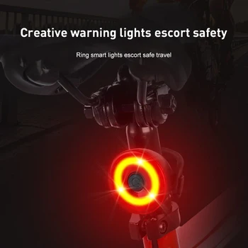 Naujas Dviratis Super šviesus uodegos šviesos akcentas naktį Jojimo, lengvosios dviračių uodegos šviesos dviračių stabdžių žibintas saugos įspėjamoji lemputė