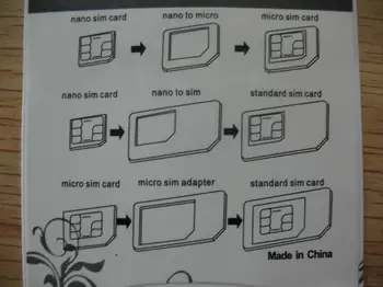 Noosy Nano 4 in 1 Kredito Kortelės Dydžio Plonas SIM Adapterio rinkinys su SIM Kortelės Išėmimas Pin Mažmeninės Paketą, skirtą 