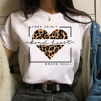 Leopard Kaukolės Galvą Mama Gyvenime Spausdinti Moterų Marškinėliai Mados Trumpas Rankovės O Kaklo Prarasti Moterų Marškinėlius Ponios Marškinėliai, Topai Drabužiai