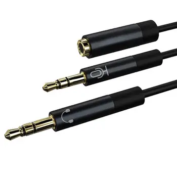 Headphone Splitter Ausinių Adapteris, Audio 3.5 mm, 2 Male Jack 3.5 Mic Y Splitter Rankų įrangą prie KOMPIUTERIO Adapteris Aux Kabelis Ausinių