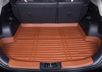Automobilio stilius 3D trimatis PU uodega dėžutės apsaugos kilimų trinkelėmis kamieno bagažo pagalvėlę 