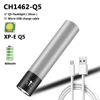 USB Įkrovimo Ultra ryškus led Žibintuvėlis XML T6 įmontuota Baterija Vandeniui Kempingas Dviračių Šviesos Zoomable Fakelas Žibintų