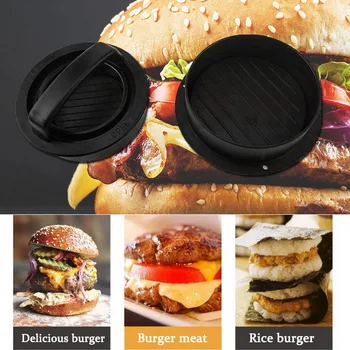 Raundas Hamburger Paspauskite Virtuvės Įdaryti Burger Maker Paspauskite Plastiko Hamburger Kūrėjas, Mėsos Grill Jautienos Mėsainiai Patty Paspauskite Pelėsių