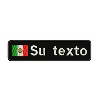 Meksikos vėliava Meksika 10X2.5cm Siuvinėjimo Užsakymą Pavadinimas Tekstas Pleistro Juostelės ženklelis Geležies Arba Velcro Pagrindo Lopai Drabužiai