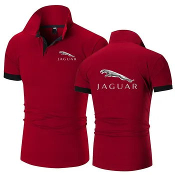 Jaguar 2021 naujas vasaros mados vyriški slim T-shirt letter spausdinimo atsitiktinis kelio lauko sporto trumpas rankovėmis vyriški POLO marškinėliai