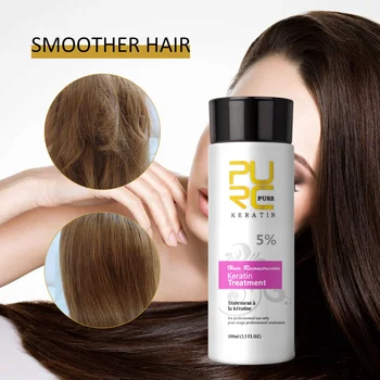 PURC Tiesinimo Plaukų Galvos odos Gydymas Garbanotas Plaukų Produktų, Brazilijos Keratyny Gydymas + Valymo Šampūnas Plaukų Priežiūros Rinkinys