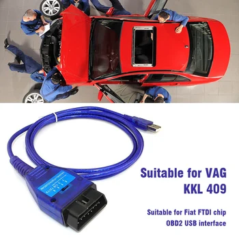 Automobilio ECU Skaitytuvo Laidai 4 Būdus, kaip Jungikliai OBD2 USB Sąsaja Diagnostikos Kabelis Audi Chip KKL VAG 409 Priedas