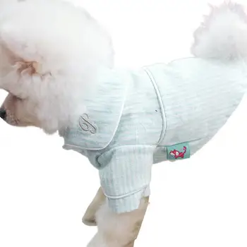 Mados Cute Kačių, Šunų Drabužius Minkštos Medvilnės Dryžuota Pižama Namų Sleepwear Kostiumas Naminių Reikmenys