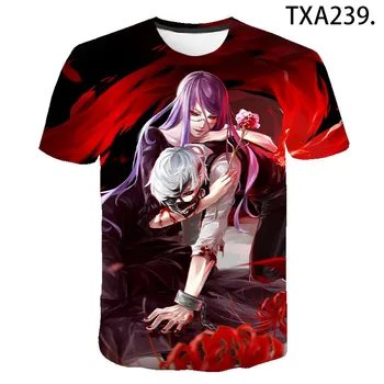2021 Vasaros Stiliaus Anime Tokyo Pabaisa marškinėliai vyriški moteriški Kietas Vyrų/Moterų 3D T-shirt Viršų Mados Atsitiktinis Tee O-kaklo marškinėliai