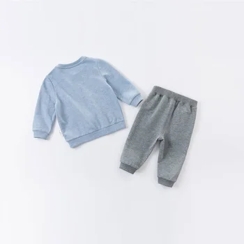 DBH14446 dave bella rudenį kūdikių berniukų mados laišką animacinių filmų kišenės drabužių rinkiniai vaikams gražus komplektai vaikams 2 vnt kostiumas