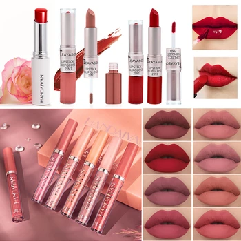 Raudona Lūpų Stick Lūpų Dažų Rose Esmė Drėgmės Velvet Matte Lūpų Blizgesys Vandeniui Ilgalaikis Non-Stick Kosmetikos Makiažas