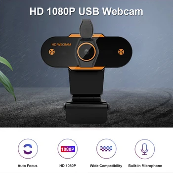 1080P HD USB2.0 Web Kamera, Kompiuteris PC Kamera su Mikrofonu Internetinių Mokymo Konferencija Live Video Transliacijos