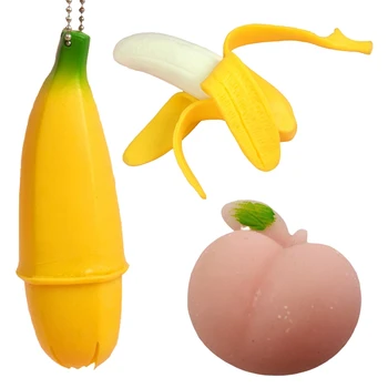 Vaikai Suaugusiųjų Purūs Bananų Persikų Išspausti Uogų Įtempių Žaislas Modeliavimas Vaisių Išskleidimo Jutimo Išspausti Žaislai Dovana