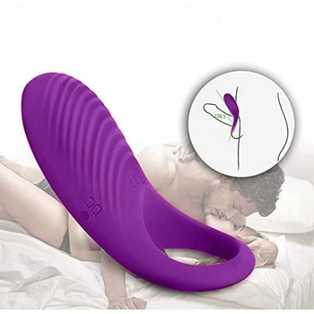Vibruojantis Penio Žiedas Sekso Žaislai Moterims, Poroms, 9 Režimai USB Įkrovimo Clit Stimuliatorius Massager Vyrų Atidėti Ejakuliacija Produktas