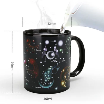 Naujas 12 mergelės spalvų kaita, puodeliai,porceliano puodelis Ranka-dažytos Žvaigždėtas dangus puer arbatos puodelis kavos puodelio Drinkware unikali dovana