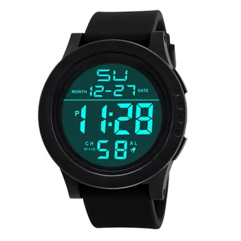 Atsparus vandeniui Mens Elektroniniai Laikrodžiai LCD Skaitmeninis Armijos Sporto Gumos Vyrų Berniukas LED Vandeniui Riešo Žiūrėti Relogio Laikrodis reloj Q