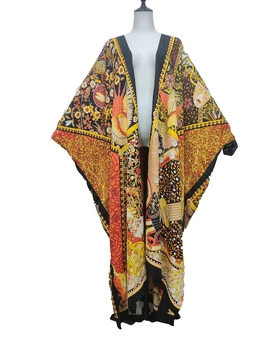 Japonijos 2021 Naujas Vasaros Mados Apranga Šilko Spausdinti Atvira Pusėje Kimono Lady Tradiciniu Artimųjų Rytų Musulmonų Moterų Apdaras