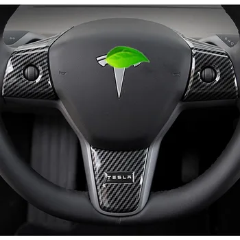 Automobilių Stiliaus Vairas Padengti Apdaila Įklija, Tesla Model 3 ABS Modifikuotų Garnyras Apdailos Reikmenys