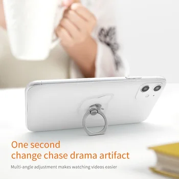 Universalus Stentas Mobiliojo Telefono Laikiklis Stovėti Piršto Žiedą ir Mielas Ląstelių Išmaniųjų Telefonų Skaidrus Turėtojas Iphone12 X Max Huawei