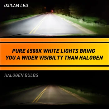 OXILAM 2vnt 12000Lm Automobilio LED Žibintai H4 9003 SPT LED Automobilių Žibintai Lemputės Automobilių Lempos Turbo Žibintai 6500K Balta 12V 24V