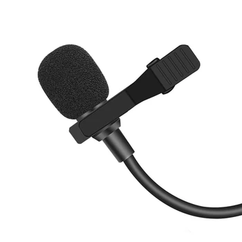 3.5 mm Nešiojamų Clip-on Atvartas Kondensatoriaus Mikrofonas, Laidinis Mini Mic už DJI Kišenėje 2 Do-It-All Rankena Gimbal Fotoaparato Priedai