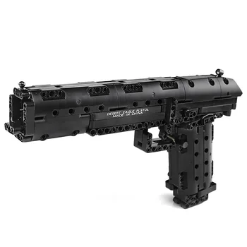 563pcs aukštųjų technologijų Ginklą Blokai Desert Eagle pistoletas Pistoletas Modelis PUBG Karinės SWAT Ginklų Plytų Žaislai Vaikams