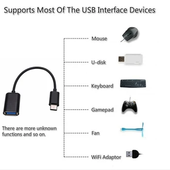 Dropship USB C USB Adapterį C Tipo OTG Kabelis Usb C Adapteris Male Į USB 2.0-A Female Kabelio Adapteris, Skirtas 
